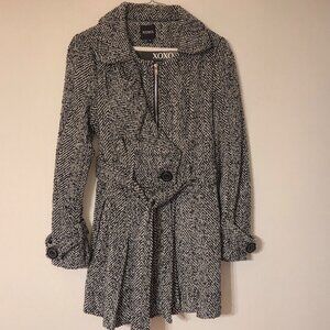 XOXO White & Black Woman's Coat